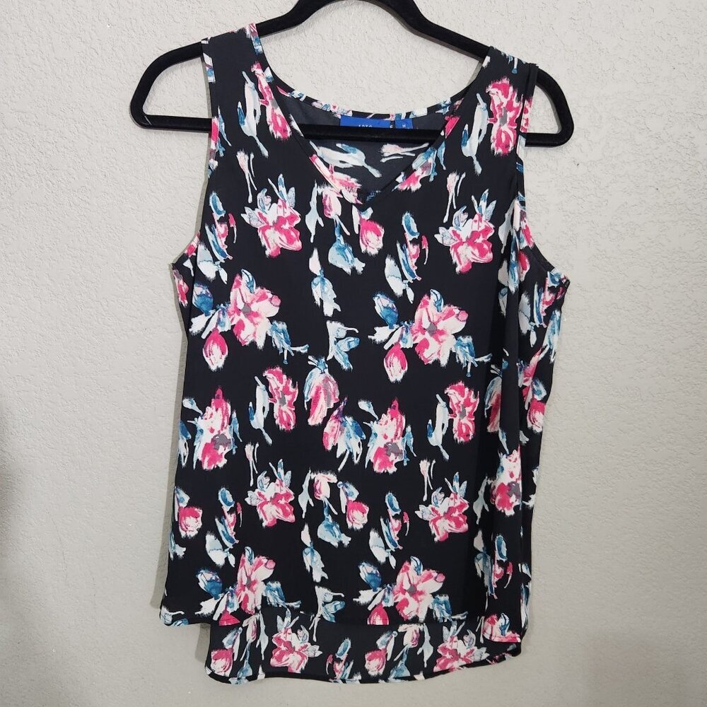 Apt. 9 Blouse Womens size M Floral Flowers Flowy Tank Top Whimsigoth